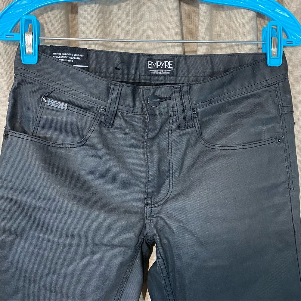 Empyre Skeletor Black Waxed Skinny Jeans - Picture 3 of 9